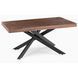 Стіл MEBEL ELITE HAMPTON розкладний 160&ndash;240&times;90 см, горіх / чорний