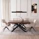 Стіл MEBEL ELITE HAMPTON розкладний 160&ndash;240&times;90 см, горіх / чорний