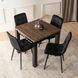 Стіл MEBEL ELITE MAX розкладний 80&ndash;160&times;80 см, горіх / чорний