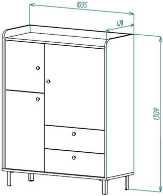 Комод INTARSIO TAURO C, кашемір / горіх франклін тютюновий