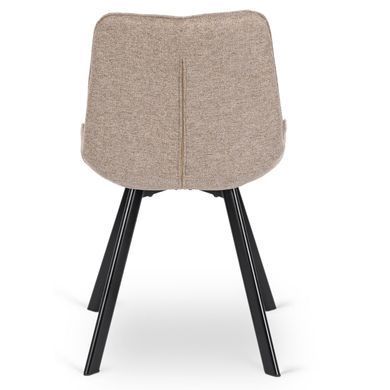 Стул MEBEL ELITE RICK 2, бежевый / черный, ткань