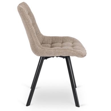 Стул MEBEL ELITE RICK 2, бежевый / черный, ткань