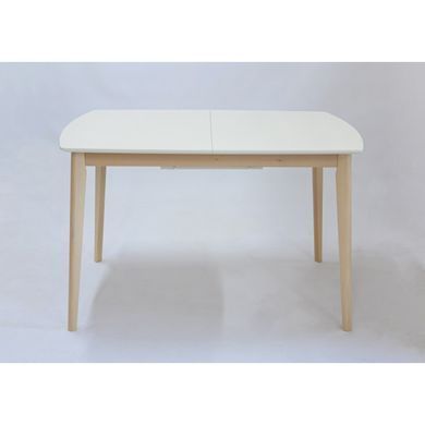Стол INTARSIO EXEN II раскладной 120&ndash;160&times;80 см, кремовый / бук