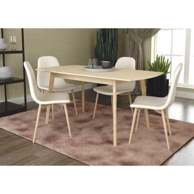 Стол INTARSIO EXEN II раскладной 120&ndash;160&times;80 см, кремовый / бук