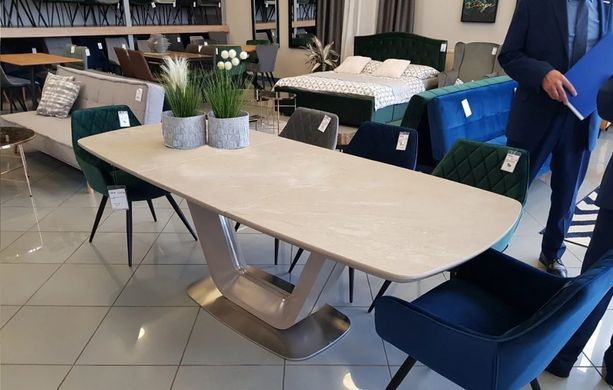 Стол SIGNAL ARMANI CERAMIC раскладной 160&ndash;220&times;90 см, серый матовый