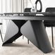 Стіл MEBEL ELITE VERONA розкладний 160&ndash;240&times;90 см, чорний мармур / чорний