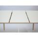 Стол INTARSIO EXEN II раскладной 120&ndash;160&times;80 см, кремовый / бук