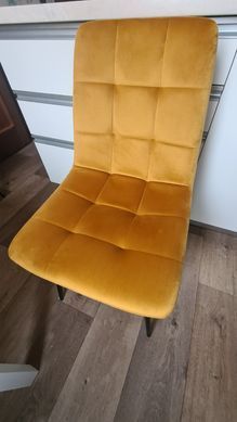 Кухонный стул SIGNAL MILA Velvet, карри / черный, BLUVEL 68