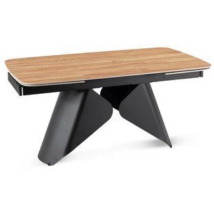 Стіл MEBEL ELITE VERONA розкладний 160&ndash;240&times;90 см, золотий дуб / чорний