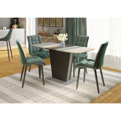 Стол INTARSIO COSMO раскладной 110&ndash;145&times;68 см, серый камень / антрацит