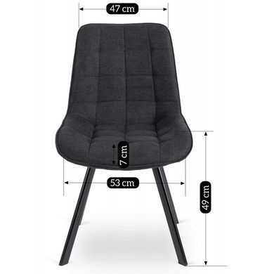 Стілець MEBEL ELITE RICK 2, чорний, тканина