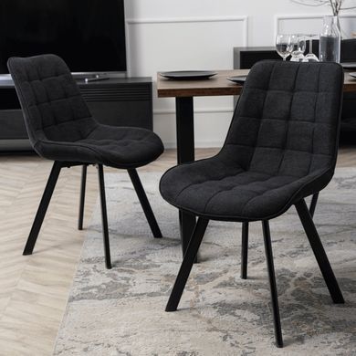 Стілець MEBEL ELITE RICK 2, чорний, тканина