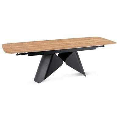 Стіл MEBEL ELITE VERONA розкладний 160&ndash;240&times;90 см, золотий дуб / чорний