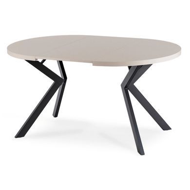 Стол MEBEL ELITE LUKAS раскладной 100&ndash;250&times;100 см, кашемир / черный