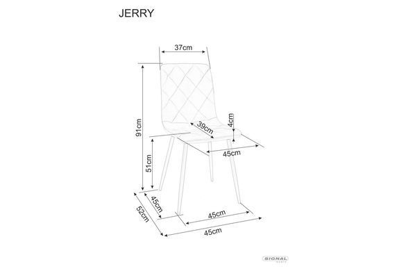 Кухонний стілець SIGNAL JERRY Velvet, оливковий / чорний, BLUVEL 77