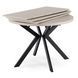 Стол MEBEL ELITE LUKAS раскладной 100&ndash;250&times;100 см, кашемир / черный