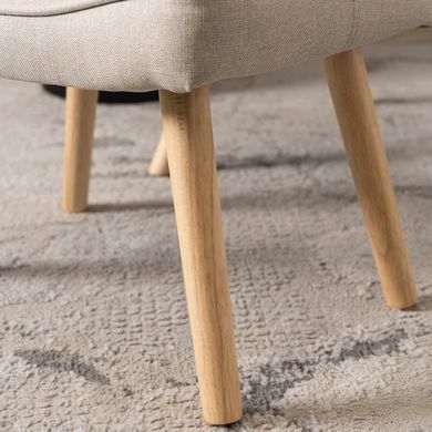 Крісло м'яке з підставкою MEBEL ELITE LOZANO 2 Бежевий