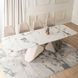 Стіл MEBEL ELITE VERONA розкладний 160&ndash;240&times;90 см, білий мармур / кашемір