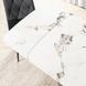 Стіл MEBEL ELITE VERONA розкладний 160&ndash;240&times;90 см, білий мармур / чорний