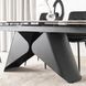 Стіл MEBEL ELITE VERONA розкладний 160&ndash;240&times;90 см, білий мармур / чорний