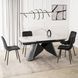 Стіл MEBEL ELITE VERONA розкладний 160&ndash;240&times;90 см, білий мармур / чорний