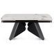 Стіл MEBEL ELITE VERONA розкладний 160&ndash;240&times;90 см, білий мармур / чорний