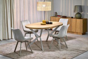Стіл HALMAR PERONI розкладний 100&ndash;250&times;100 см, гікорі / кашемір