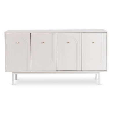 Комод MEBEL ELITE MARLEN 155, кашемір із золотистими ручками