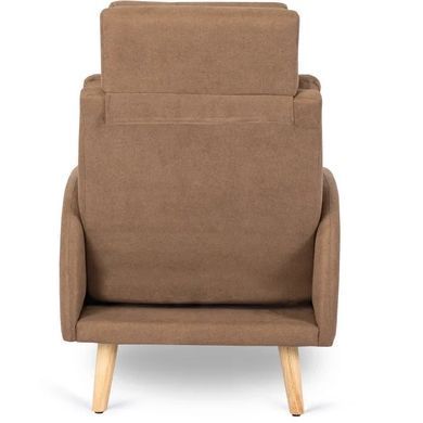 Крісло м'яке з підставкою для ніг MEBEL ELITE HENRY тканина: коричневий
