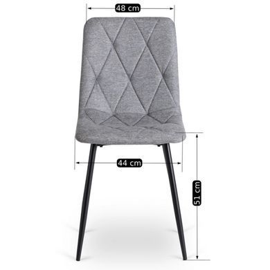 Кухонний стілець MEBEL ELITE ROBIN 2, сірий / чорний, тканина