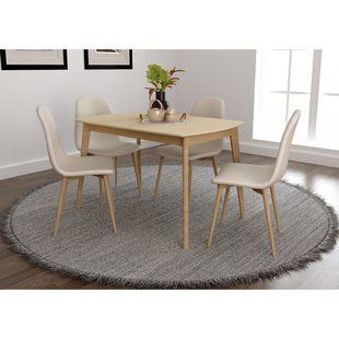 Стіл INTARSIO EXEN 120&times;80 см, кремовий / дерево