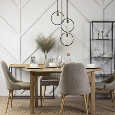 Кухонний стілець MEBEL ELITE TORINO, бежевий / дуб натуральний, тканина