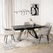 Стол MEBEL ELITE DEVON раскладной 160&ndash;220&times;90 см, черный мрамор / черный