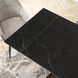 Стол MEBEL ELITE DEVON раскладной 160&ndash;220&times;90 см, черный мрамор / черный