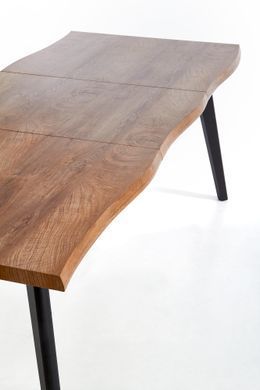 Стол HALMAR DICKSON раскладной 120&ndash;180&times;80 см, натуральный дуб / чёрный