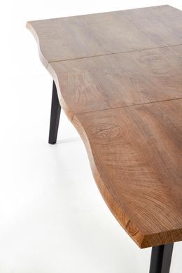 Стол HALMAR DICKSON раскладной 120&ndash;180&times;80 см, натуральный дуб / чёрный