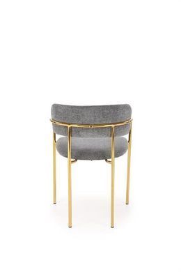 Крісло HALMAR K-537 з підлокітниками, сірий / золотистий, RAVEN 10