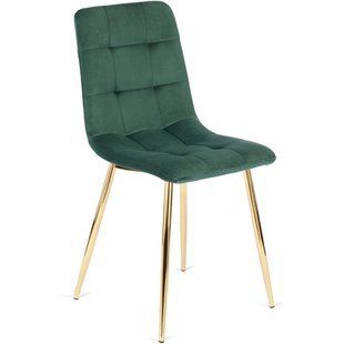 Кухонний стілець MEBEL ELITE YORK, зелений / золотий, велюрова тканина