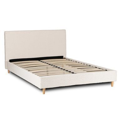 Ліжко MEBEL ELITE KIOTO Boucle 140x200 см Кремовий