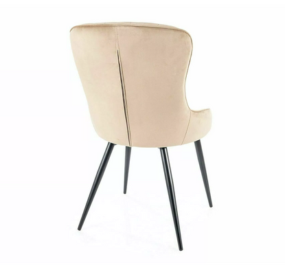 Стул SIGNAL LOTUS Velvet с подлокотниками, бежевый / черный, BLUVEL 28