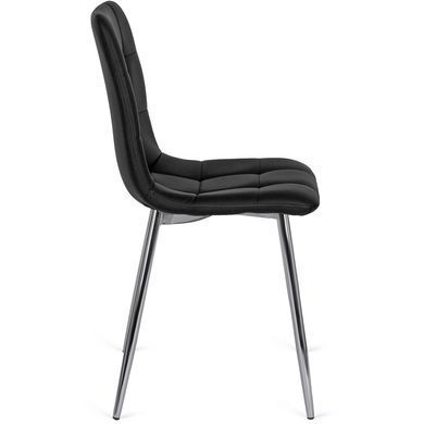 Кухонный стул MEBEL ELITE ENZO, черный / хром, экокожа